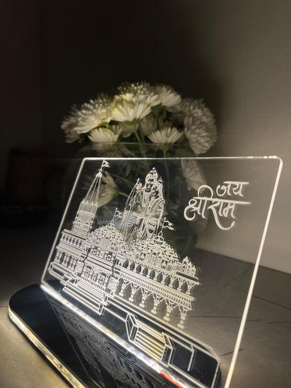 Ayodhya Ram Mandir 3D Acrylic illusion Lamp